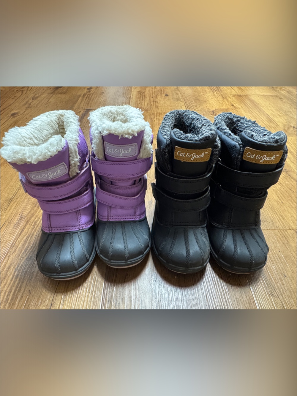 Cat & Jack Kids Winter Boots in Purple and Black